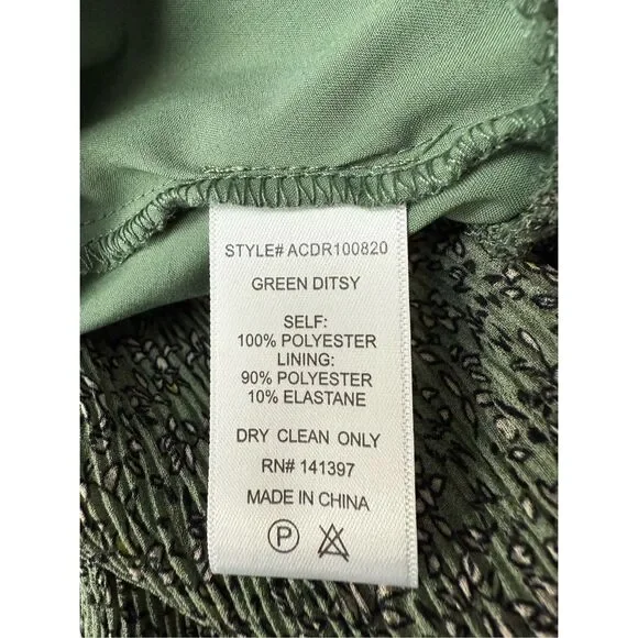 ASTR The Label Green Ruched Ruffle Floral Print Midi Dress - Picture 13 of 13